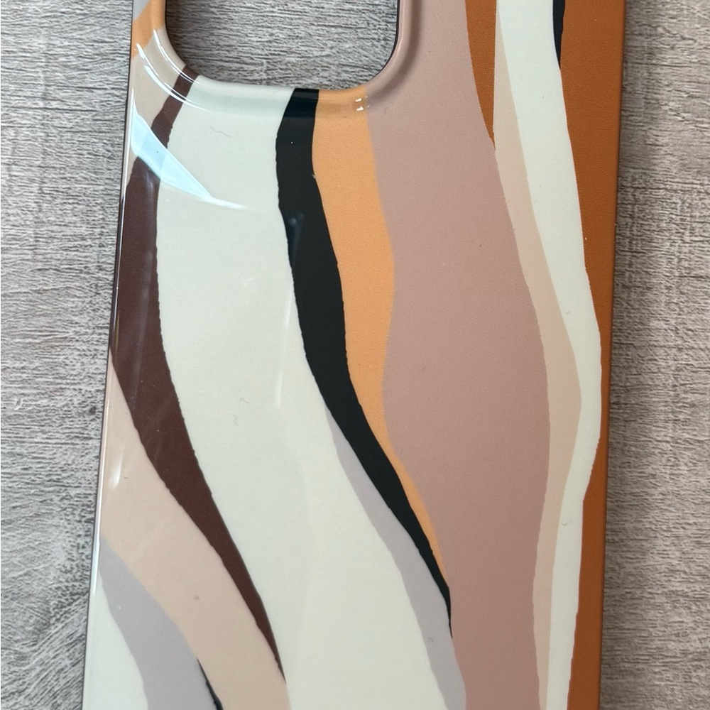 FLAUNT SQUARE Neutral Wave Pattern iPhone 13 Pro Max Case